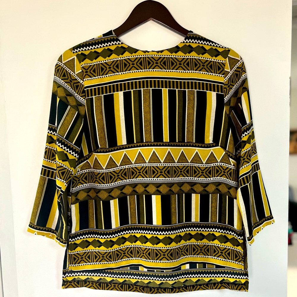 H&M Print Blouse, size 4